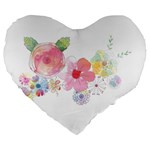 Flower-2342706 Large 19  Premium Flano Heart Shape Cushions Front