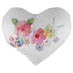 Flower-2342706 Large 19  Premium Flano Heart Shape Cushions Back