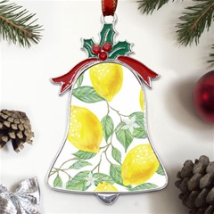 Fruit-2310212 Metal Holly Leaf Bell Ornament by lipli