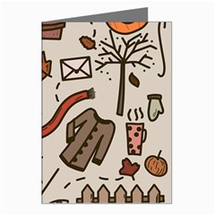 Halloween Doodle Autumn Pumpkin Greeting Cards (pkg Of 8) by Bedest