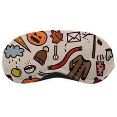 Halloween Doodle Autumn Pumpkin Sleep Mask by Bedest