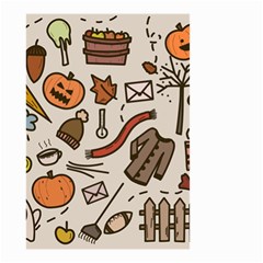 Halloween Doodle Autumn Pumpkin Small Garden Flag (two Sides) by Bedest