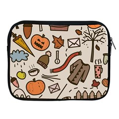 Halloween Doodle Autumn Pumpkin Apple Ipad 2/3/4 Zipper Cases by Bedest