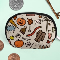 Halloween Doodle Autumn Pumpkin Accessory Pouch (medium) by Bedest