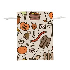 Halloween Doodle Autumn Pumpkin Lightweight Drawstring Pouch (s) by Bedest