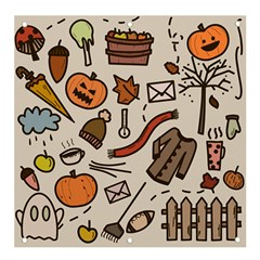 Halloween Doodle Autumn Pumpkin Banner And Sign 4  X 4  by Bedest