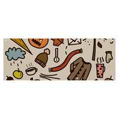 Halloween Doodle Autumn Pumpkin Banner And Sign 8  X 3  by Bedest