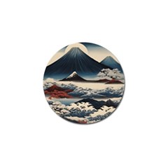 Hokusai Moutains Japan Golf Ball Marker (4 Pack) by Bedest