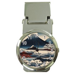 Hokusai Moutains Japan Money Clip Watches by Bedest