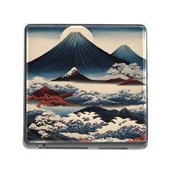 Hokusai Moutains Japan Memory Card Reader (square 5 Slot) by Bedest