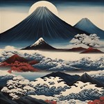 Hokusai Moutains Japan Play Mat (Square) Front