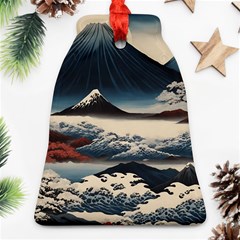 Hokusai Moutains Japan Ornament (bell) by Bedest