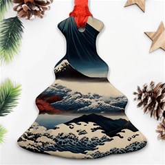 Hokusai Moutains Japan Christmas Tree Ornament (two Sides) by Bedest