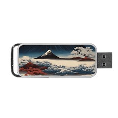 Hokusai Moutains Japan Portable Usb Flash (one Side) by Bedest