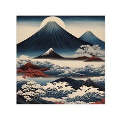 Hokusai Moutains Japan Square Satin Scarf (30  X 30 ) by Bedest