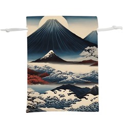 Hokusai Moutains Japan Lightweight Drawstring Pouch (xl) by Bedest