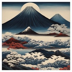 Hokusai Moutains Japan Lightweight Scarf  by Bedest