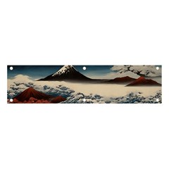 Hokusai Moutains Japan Banner And Sign 4  X 1  by Bedest