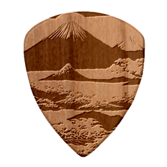 Hokusai Moutains Japan Wood Guitar Pick (set Of 10)