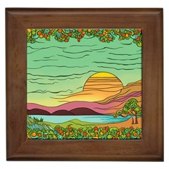 Painting Colors Box Green Framed Tile by Bedest