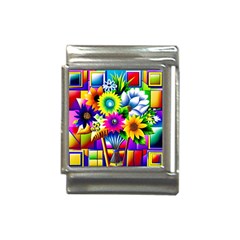 Flower Vase Flower Collage Pop Art Italian Charm (13mm) by Bedest