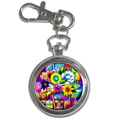 Flower Vase Flower Collage Pop Art Key Chain Watches by Bedest