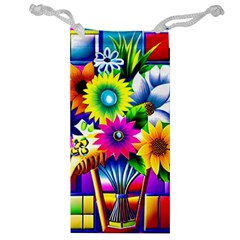 Flower Vase Flower Collage Pop Art Jewelry Bag by Bedest