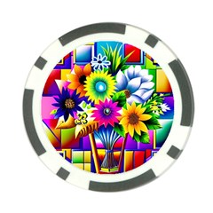 Flower Vase Flower Collage Pop Art Poker Chip Card Guard by Bedest