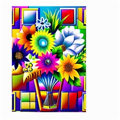 Flower Vase Flower Collage Pop Art Large Garden Flag (two Sides) by Bedest