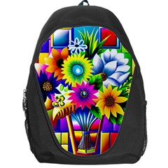 Flower Vase Flower Collage Pop Art Backpack Bag by Bedest