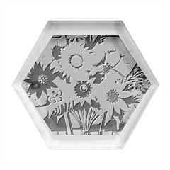 Flower Vase Flower Collage Pop Art Hexagon Wood Jewelry Box by Bedest