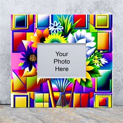 Flower Vase Flower Collage Pop Art White Wall Photo Frame 5  X 7  by Bedest