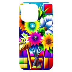 Flower Vase Flower Collage Pop Art Iphone 14 Pro Max Black Uv Print Case by Bedest