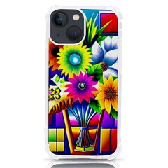 Flower Vase Flower Collage Pop Art Iphone 13 Mini Tpu Uv Print Case by Bedest