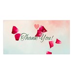 Thank you design Satin Shawl 45  x 80  Front