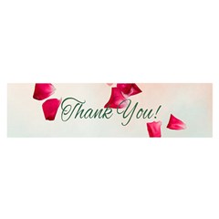 Thank You Design Oblong Satin Scarf (16  X 60 ) by lipli