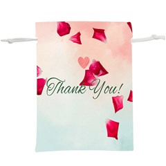 Thank You Design Lightweight Drawstring Pouch (xl) by lipli