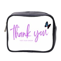 Thank You  Mini Toiletries Bag (two Sides) by lipli