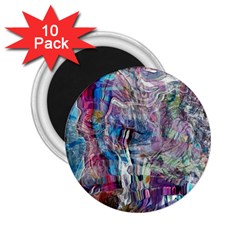 Layered Waves 2 25  Magnets (10 Pack)  by kaleidomarblingart