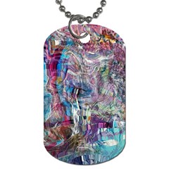 Layered Waves Dog Tag (two Sides) by kaleidomarblingart