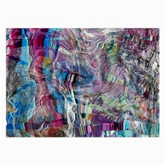 Layered Waves Large Glasses Cloth (2 Sides) by kaleidomarblingart