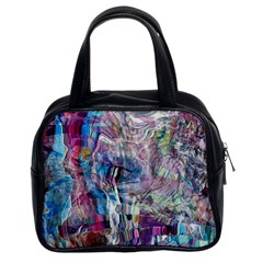 Layered Waves Classic Handbag (two Sides) by kaleidomarblingart