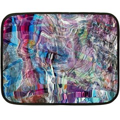 Layered Waves Fleece Blanket (mini) by kaleidomarblingart