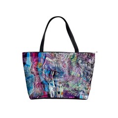 Layered Waves Classic Shoulder Handbag by kaleidomarblingart