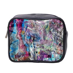 Layered Waves Mini Toiletries Bag (two Sides) by kaleidomarblingart