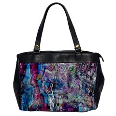 Layered Waves Oversize Office Handbag by kaleidomarblingart