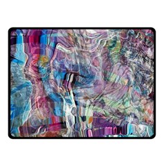 Layered Waves Fleece Blanket (small) by kaleidomarblingart