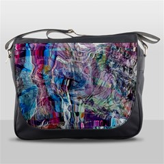 Layered Waves Messenger Bag by kaleidomarblingart