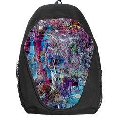 Layered Waves Backpack Bag by kaleidomarblingart