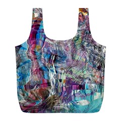 Layered Waves Full Print Recycle Bag (l) by kaleidomarblingart